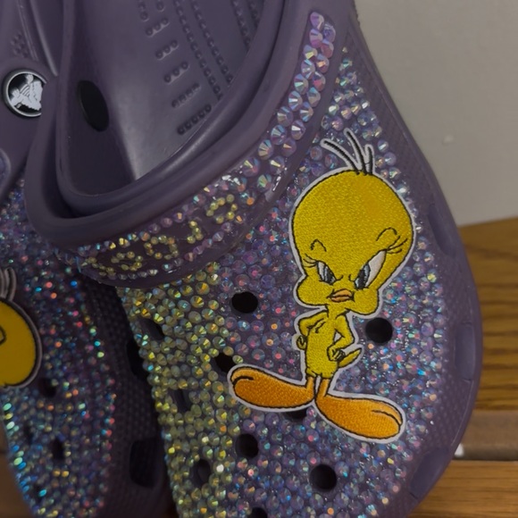 Other - Kids Purple Glitter Clogs with Cartoon Character